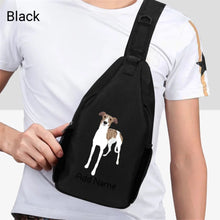 Load image into Gallery viewer, Personalized Greyhound / Whippet Unisex Sling Bag Backpack-Accessories-Greyhound, Whippet-Unisex Sling Bag Backpack-Black-One Size-2