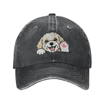 Load image into Gallery viewer, Personalized Havanese Baseball Cap - Waving Havanese Design - Match Your Dog's Coat Color-Hats &amp; Caps-Accessories,Baseball Caps,Dog Dad Gifts,Dog Mom Gifts,Havanese-Black-One Size-2