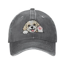 Load image into Gallery viewer, Personalized Havanese Baseball Cap - Waving Havanese Design - Match Your Dog's Coat Color-Hats &amp; Caps-Accessories,Baseball Caps,Dog Dad Gifts,Dog Mom Gifts,Havanese-Deep Heather-One Size-3