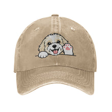Load image into Gallery viewer, Personalized Havanese Baseball Cap - Waving Havanese Design - Match Your Dog's Coat Color-Hats &amp; Caps-Accessories,Baseball Caps,Dog Dad Gifts,Dog Mom Gifts,Havanese-Natural-One Size-4