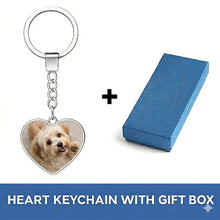 Load image into Gallery viewer, Personalized Havanese Keychain - Heart Shaped - Double-Sided Glass-Key Chain-Accessories,Havanese,Keychain,Upload Photo-3