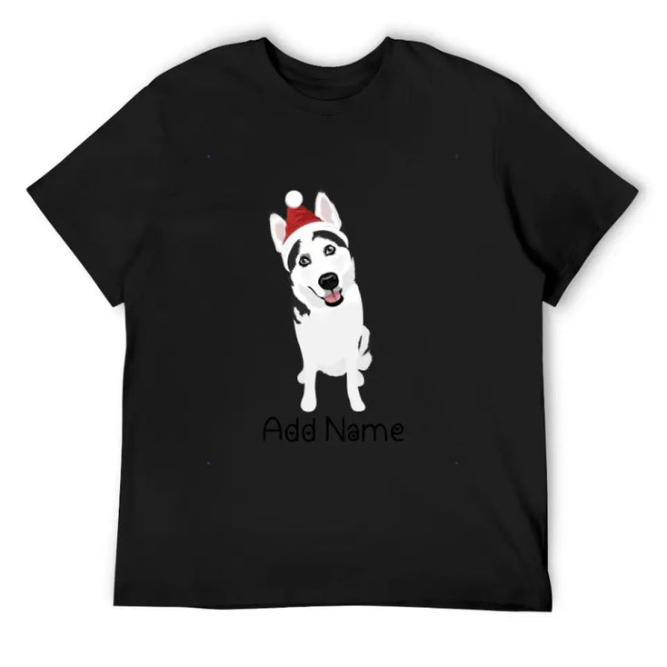 Personalized Husky Dad Cotton T Shirt-Apparel-Apparel, Dog Dad Gifts, Personalized, Shirt, Siberian Husky, T Shirt-Men's Cotton T Shirt-Black-Medium-9