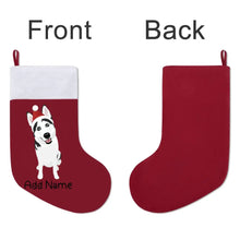 Load image into Gallery viewer, Personalized Husky Large Christmas Stocking-Christmas Ornament-Christmas, Home Decor, Personalized, Siberian Husky-Large Christmas Stocking-Christmas Red-One Size-3
