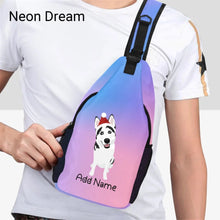 Load image into Gallery viewer, Personalized Husky Love Unisex Sling Bag Backpack-Accessories-Husky-Unisex Sling Bag Backpack-Neon Dream-One Size-17