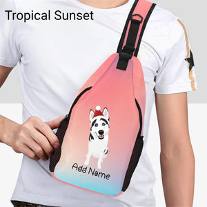 Personalized Husky Love Unisex Sling Bag Backpack-Accessories-Husky-Unisex Sling Bag Backpack-Tropical Sunset-One Size-19