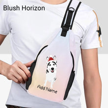 Load image into Gallery viewer, Personalized Husky Love Unisex Sling Bag Backpack-Accessories-Husky-Unisex Sling Bag Backpack-Blush Horizon-One Size-20