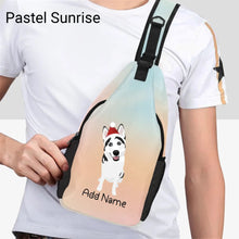 Load image into Gallery viewer, Personalized Husky Love Unisex Sling Bag Backpack-Accessories-Husky-Unisex Sling Bag Backpack-Pastel Sunrise-One Size-21