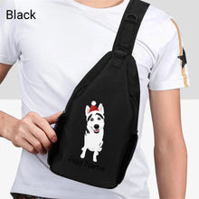 Load image into Gallery viewer, Personalized Husky Love Unisex Sling Bag Backpack-Accessories-Husky-Unisex Sling Bag Backpack-Black-One Size-2