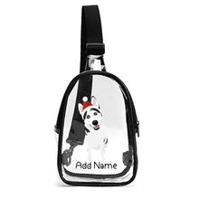 Load image into Gallery viewer, Personalized Husky Love Unisex Transparent Sling Bag-Accessories-Husky-Unisex Transparent Sling Bag-Transparent-One Size-2