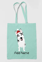 Load image into Gallery viewer, Personalized Husky Love Zippered Tote Bag-Accessories-Accessories, Bags, Dog Mom Gifts, Personalized, Siberian Husky-12