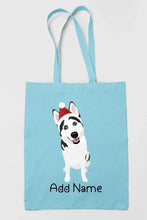 Load image into Gallery viewer, Personalized Husky Love Zippered Tote Bag-Accessories-Accessories, Bags, Dog Mom Gifts, Personalized, Siberian Husky-13