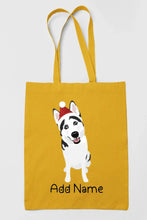 Load image into Gallery viewer, Personalized Husky Love Zippered Tote Bag-Accessories-Accessories, Bags, Dog Mom Gifts, Personalized, Siberian Husky-17