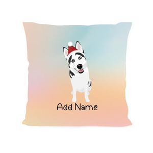 Personalized Husky Soft Plush Pillowcase-Home Decor-Christmas, Dog Dad Gifts, Dog Mom Gifts, Home Decor, Personalized, Pillows, Siberian Husky-Soft Plush Pillowcase-As Selected-12"x12"-2