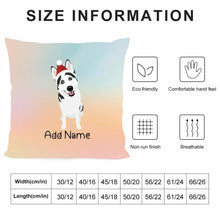 Load image into Gallery viewer, Personalized Husky Soft Plush Pillowcase-Home Decor-Christmas, Dog Dad Gifts, Dog Mom Gifts, Home Decor, Personalized, Pillows, Siberian Husky-4