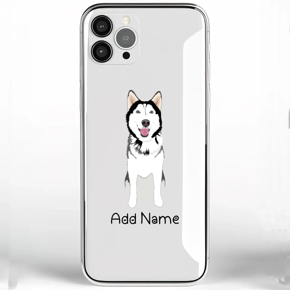 Personalized Husky Soft Shell Phone Cover-Cell Phone Accessories-Accessories, Dog Mom Gifts, Husky, Personalized, Phone Case-Phone Cover-Transparent TPU-One Size-2