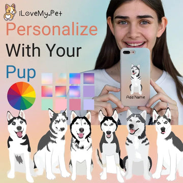Personalized Husky Soft Shell Phone Cover 360x