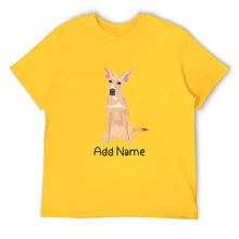 Load image into Gallery viewer, Personalized Indian Pariah Dog Dad Cotton T Shirt-Apparel-Apparel, Dog Dad Gifts, Indian Pariah Dog, Personalized, Shirt, T Shirt-Men&#39;s Cotton T Shirt-Yellow-Medium-13