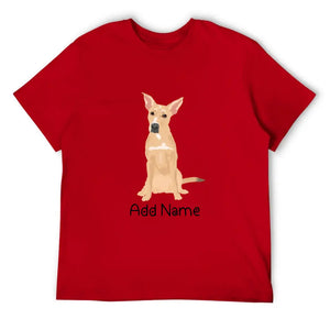 Personalized Indian Pariah Dog Dad Cotton T Shirt-Apparel-Apparel, Dog Dad Gifts, Indian Pariah Dog, Personalized, Shirt, T Shirt-Men's Cotton T Shirt-Red-Medium-14