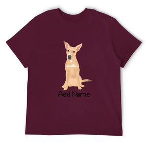 Personalized Indian Pariah Dog Dad Cotton T Shirt-Apparel-Apparel, Dog Dad Gifts, Indian Pariah Dog, Personalized, Shirt, T Shirt-Men's Cotton T Shirt-Maroon-Medium-15