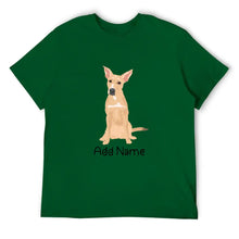 Load image into Gallery viewer, Personalized Indian Pariah Dog Dad Cotton T Shirt-Apparel-Apparel, Dog Dad Gifts, Indian Pariah Dog, Personalized, Shirt, T Shirt-Men&#39;s Cotton T Shirt-Green-Medium-16