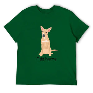 Personalized Indian Pariah Dog Dad Cotton T Shirt-Apparel-Apparel, Dog Dad Gifts, Indian Pariah Dog, Personalized, Shirt, T Shirt-Men's Cotton T Shirt-Green-Medium-16