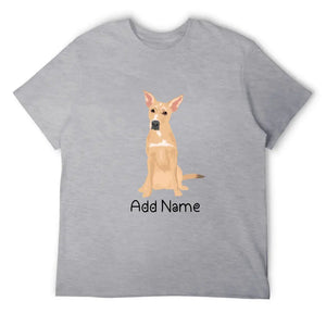 Personalized Indian Pariah Dog Dad Cotton T Shirt-Apparel-Apparel, Dog Dad Gifts, Indian Pariah Dog, Personalized, Shirt, T Shirt-Men's Cotton T Shirt-Gray-Medium-19