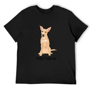 Personalized Indian Pariah Dog Dad Cotton T Shirt-Apparel-Apparel, Dog Dad Gifts, Indian Pariah Dog, Personalized, Shirt, T Shirt-Men's Cotton T Shirt-Black-Medium-9