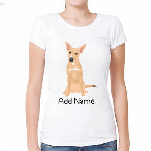 Personalized Indian Pariah Dog Mom T Shirt for Women-Customizer-Apparel, Dog Mom Gifts, Indian Pariah Dog, Personalized, Shirt, T Shirt-2