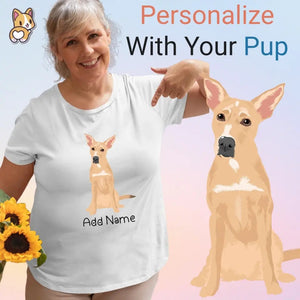 Personalized Indian Pariah Dog Mom T Shirt for Women-Customizer-Apparel, Dog Mom Gifts, Indian Pariah Dog, Personalized, Shirt, T Shirt-Modal T-Shirts-White-XL-1