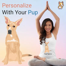 Load image into Gallery viewer, Personalized Indian Pariah Dog Mom Yoga Tank Top-Shirts &amp; Tops-Apparel, Dog Mom Gifts, Indian Pariah Dog, Shirt, T Shirt-Yoga Tank Top-White-XS-1