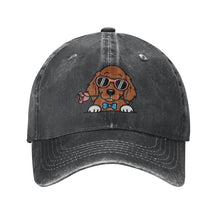 Load image into Gallery viewer, Personalized Irish Setter Baseball Cap - Romeo Irish Setter Design - Match Your Dog's Coat Color-Hats &amp; Caps-Accessories,Baseball Caps,Dog Mom Gifts-Black-One Size-1