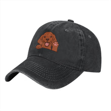 Load image into Gallery viewer, Personalized Irish Setter Baseball Cap - Waving Irish Setter Design - Match Your Dog's Coat Color-Hats &amp; Caps-6