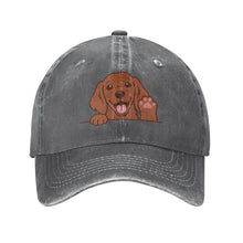 Load image into Gallery viewer, Personalized Irish Setter Baseball Cap - Waving Irish Setter Design - Match Your Dog's Coat Color-Hats &amp; Caps-Deep Heather-One Size-2
