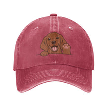 Load image into Gallery viewer, Personalized Irish Setter Baseball Cap - Waving Irish Setter Design - Match Your Dog's Coat Color-Hats &amp; Caps-Red-One Size-3