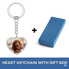 Load image into Gallery viewer, Personalized Irish Setter Keychain - Heart Shaped - Double-Sided Glass-Key Chain-Accessories,Irish Setter,Keychain,Upload Photo-3