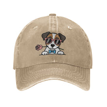 Load image into Gallery viewer, Personalized Jack Russell Terrier Baseball Cap - Romeo Jack Russell Terrier Design - Match Your Dog's Coat Color-Hats &amp; Caps-Accessories,Baseball Caps,Dog Mom Gifts-Beige-One Size-4