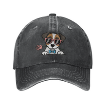 Load image into Gallery viewer, Personalized Jack Russell Terrier Baseball Cap - Romeo Jack Russell Terrier Design - Match Your Dog's Coat Color-Hats &amp; Caps-Accessories,Baseball Caps,Dog Mom Gifts-Black-One Size-3