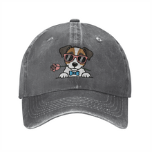 Load image into Gallery viewer, Personalized Jack Russell Terrier Baseball Cap - Romeo Jack Russell Terrier Design - Match Your Dog's Coat Color-Hats &amp; Caps-Accessories,Baseball Caps,Dog Mom Gifts-Gray-One Size-2