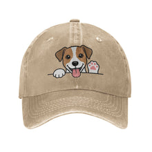 Load image into Gallery viewer, Personalized Jack Russell Terrier Baseball Cap - Waving Jack Russell Terrier Design - Match Your Dog's Coat Color-Hats &amp; Caps-Natural-One Size-4
