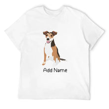 Load image into Gallery viewer, Personalized Jack Russell Terrier Dad Cotton T Shirt-Apparel-Apparel, Dog Dad Gifts, Jack Russell Terrier, Personalized, Shirt, T Shirt-Men&#39;s Cotton T Shirt-White-Medium-10