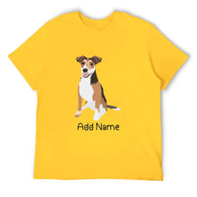 Load image into Gallery viewer, Personalized Jack Russell Terrier Dad Cotton T Shirt-Apparel-Apparel, Dog Dad Gifts, Jack Russell Terrier, Personalized, Shirt, T Shirt-Men&#39;s Cotton T Shirt-Yellow-Medium-13