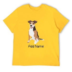 Personalized Jack Russell Terrier Dad Cotton T Shirt-Apparel-Apparel, Dog Dad Gifts, Jack Russell Terrier, Personalized, Shirt, T Shirt-Men's Cotton T Shirt-Yellow-Medium-13