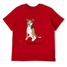 Load image into Gallery viewer, Personalized Jack Russell Terrier Dad Cotton T Shirt-Apparel-Apparel, Dog Dad Gifts, Jack Russell Terrier, Personalized, Shirt, T Shirt-Men&#39;s Cotton T Shirt-Red-Medium-14