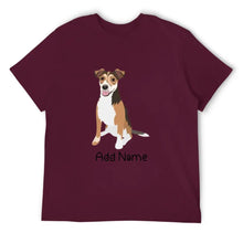 Load image into Gallery viewer, Personalized Jack Russell Terrier Dad Cotton T Shirt-Apparel-Apparel, Dog Dad Gifts, Jack Russell Terrier, Personalized, Shirt, T Shirt-Men&#39;s Cotton T Shirt-Maroon-Medium-15