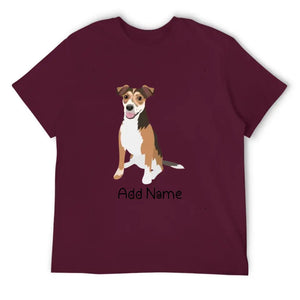 Personalized Jack Russell Terrier Dad Cotton T Shirt-Apparel-Apparel, Dog Dad Gifts, Jack Russell Terrier, Personalized, Shirt, T Shirt-Men's Cotton T Shirt-Maroon-Medium-15