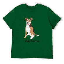 Load image into Gallery viewer, Personalized Jack Russell Terrier Dad Cotton T Shirt-Apparel-Apparel, Dog Dad Gifts, Jack Russell Terrier, Personalized, Shirt, T Shirt-Men&#39;s Cotton T Shirt-Green-Medium-16