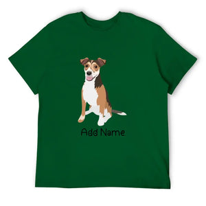 Personalized Jack Russell Terrier Dad Cotton T Shirt-Apparel-Apparel, Dog Dad Gifts, Jack Russell Terrier, Personalized, Shirt, T Shirt-Men's Cotton T Shirt-Green-Medium-16