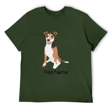 Load image into Gallery viewer, Personalized Jack Russell Terrier Dad Cotton T Shirt-Apparel-Apparel, Dog Dad Gifts, Jack Russell Terrier, Personalized, Shirt, T Shirt-Men&#39;s Cotton T Shirt-Army Green-Medium-17