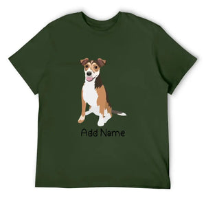 Personalized Jack Russell Terrier Dad Cotton T Shirt-Apparel-Apparel, Dog Dad Gifts, Jack Russell Terrier, Personalized, Shirt, T Shirt-Men's Cotton T Shirt-Army Green-Medium-17