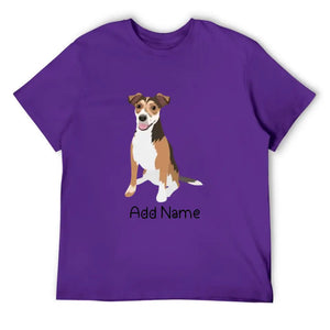 Personalized Jack Russell Terrier Dad Cotton T Shirt-Apparel-Apparel, Dog Dad Gifts, Jack Russell Terrier, Personalized, Shirt, T Shirt-Men's Cotton T Shirt-Purple-Medium-18